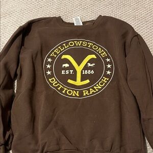 Yellowstone Dutton Ranch Brown Sweater